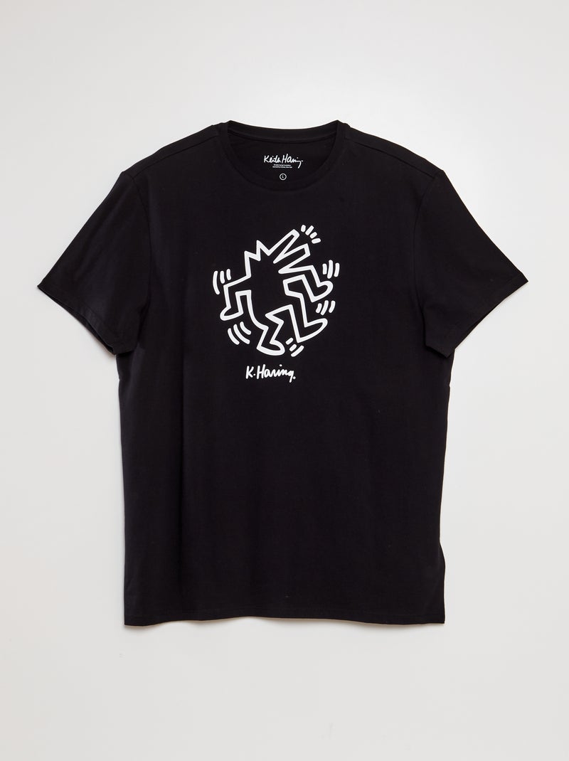 Tee-shirt imprimé 'Keith Haring' noir - Kiabi