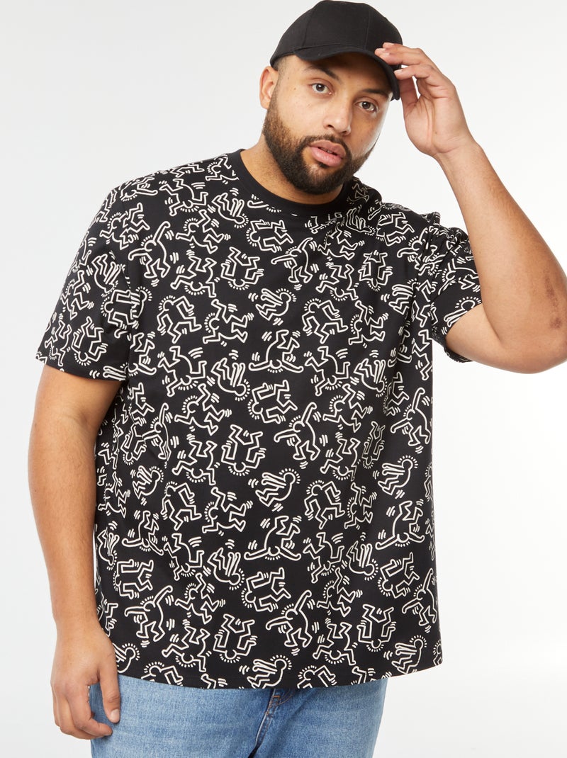 Tee-shirt imprimé 'Keith Haring' Noir - Kiabi