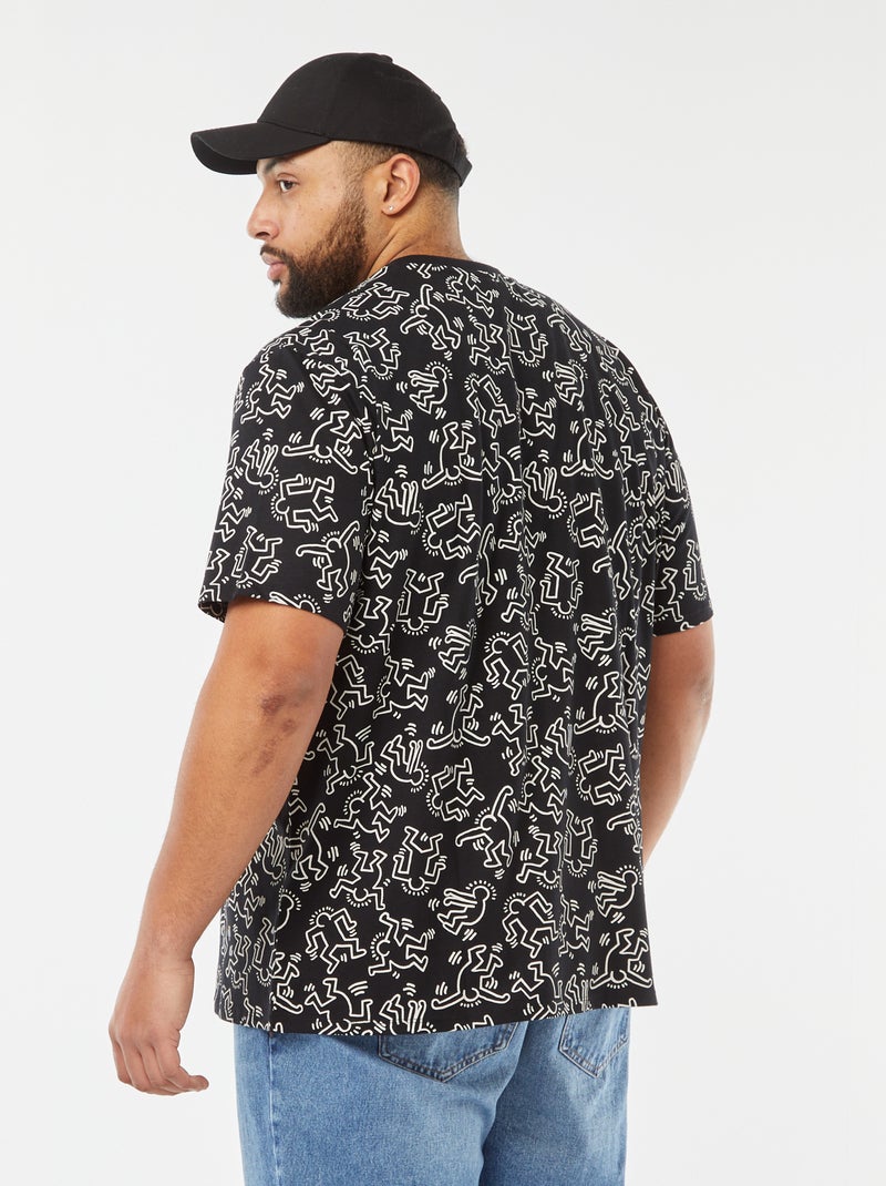 Tee-shirt imprimé 'Keith Haring' Noir - Kiabi