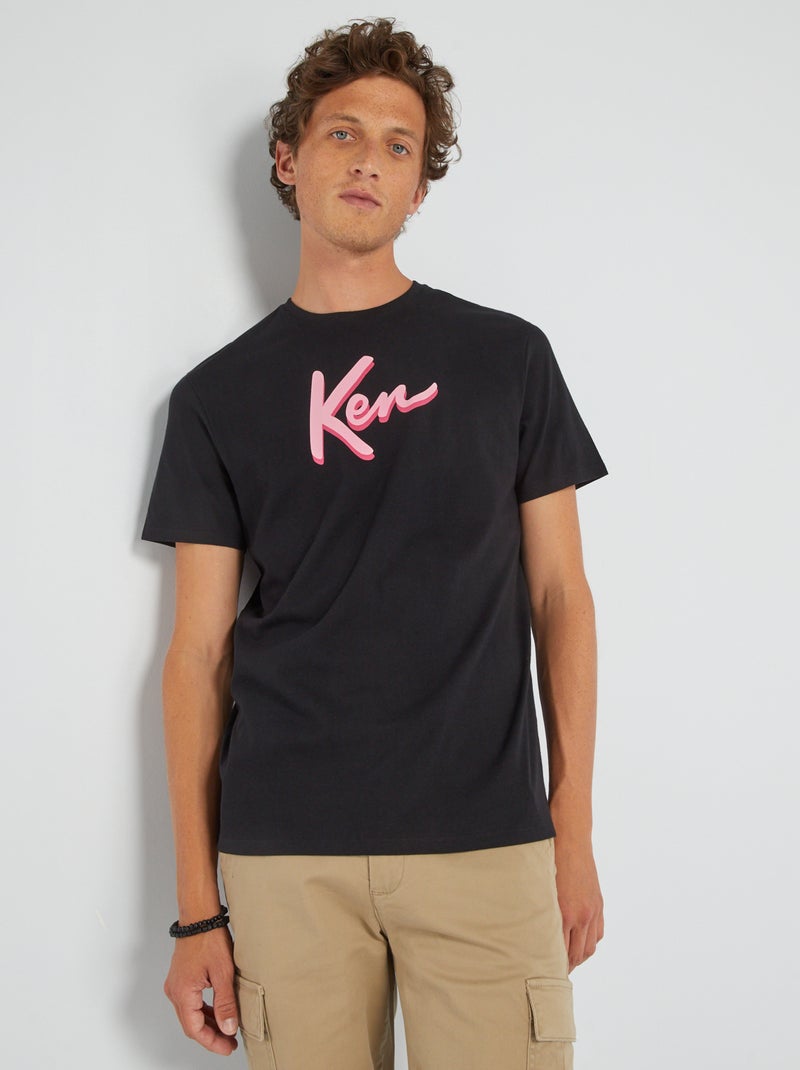Tee-shirt imprimé 'Ken' 'Barbie' noir - Kiabi