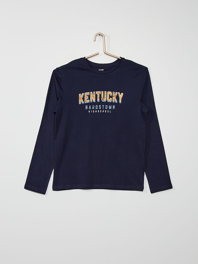 Tee-shirt imprimé 'Kentucky' bleu - Kiabi