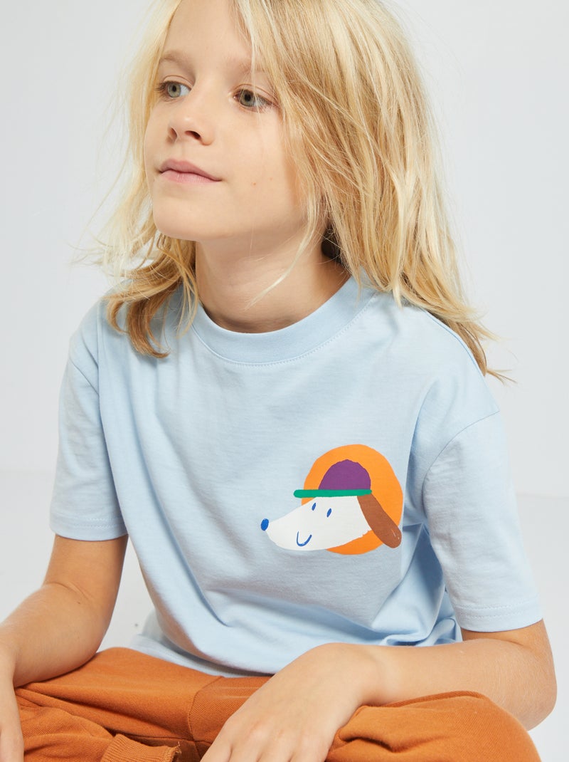 Tee-shirt imprimé Kiabi X Glitter Power Club Bleu - Kiabi