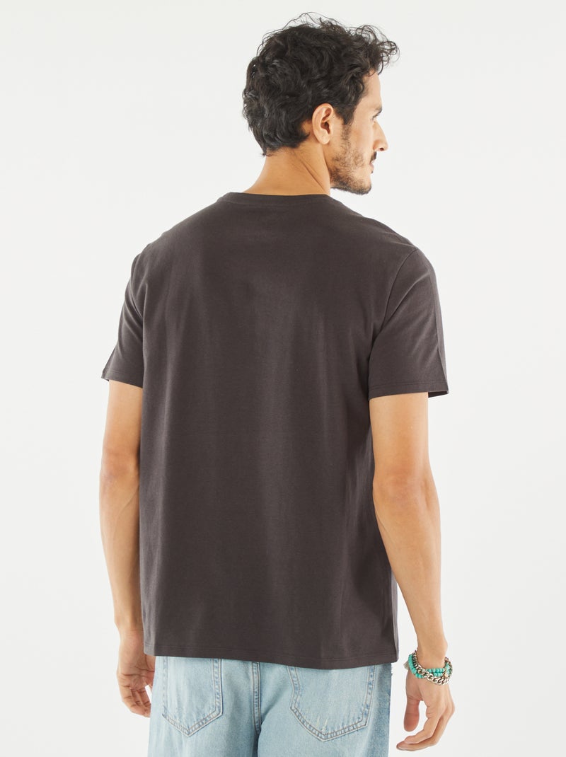 Tee-shirt imprimé 'KISS' NOIR - Kiabi