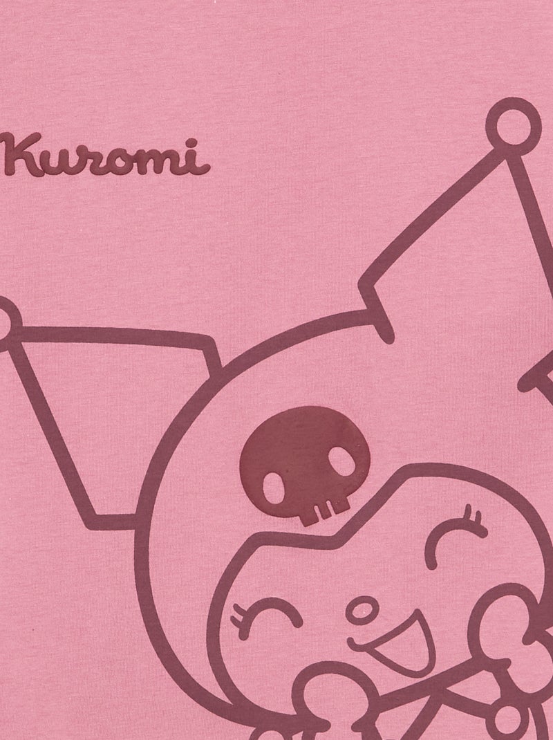 Tee-shirt imprimé 'Kuromi' - collection facile à enfiler Rose - Kiabi