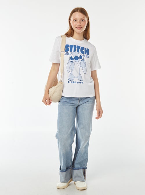 Tee-shirt imprimé 'Lilo & Stitch' 'Disney' manches courtes - Kiabi