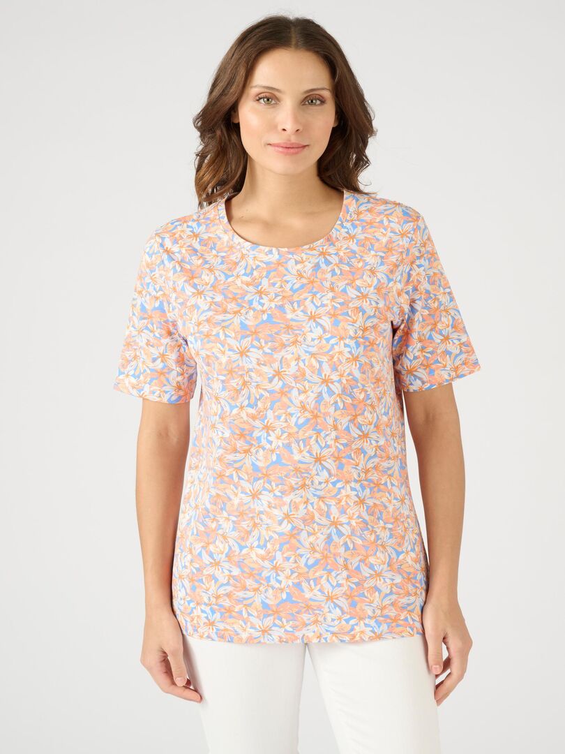 Lot De 2 Hauts Manches Courtes Lands' End Fille Taille 16 - Motif Poisson Orange/vert, Occasion TB