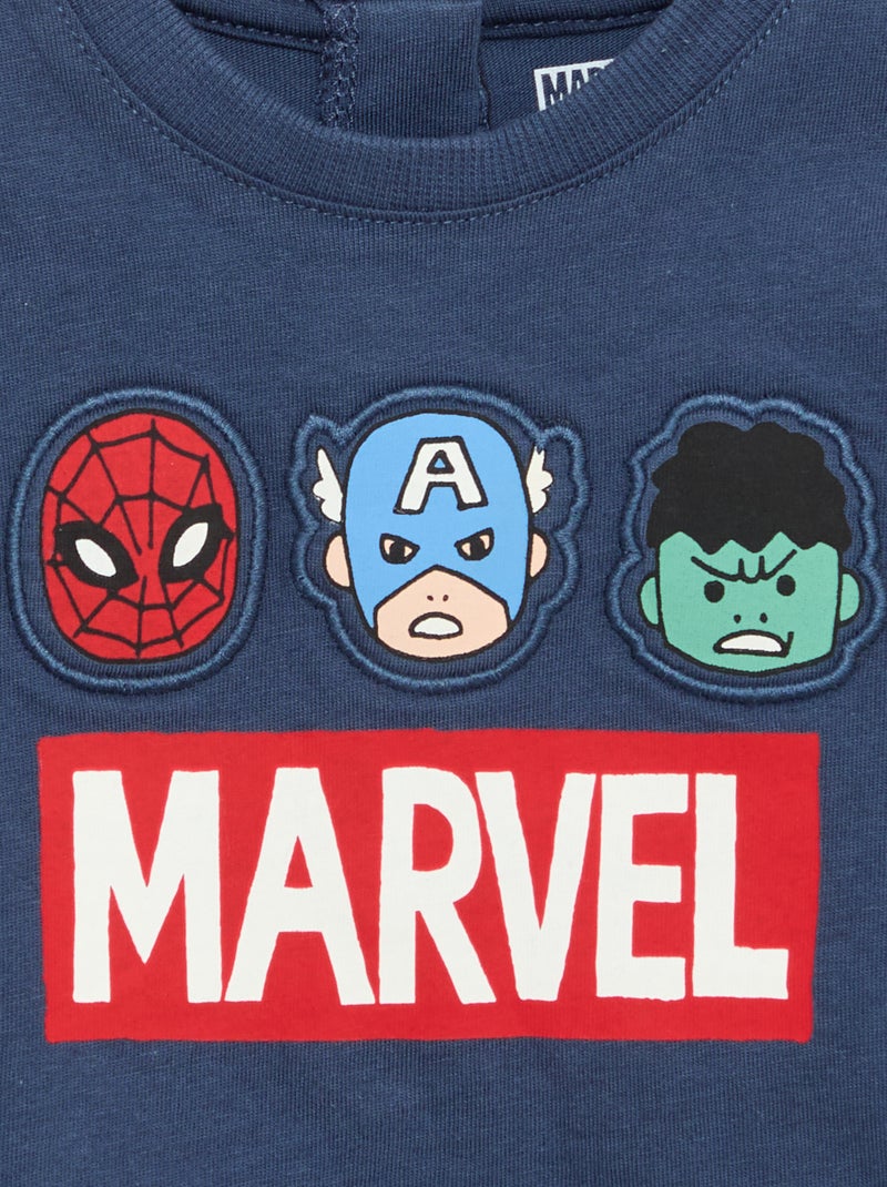 Tee-shirt imprimé 'Marvel' Bleu - Kiabi