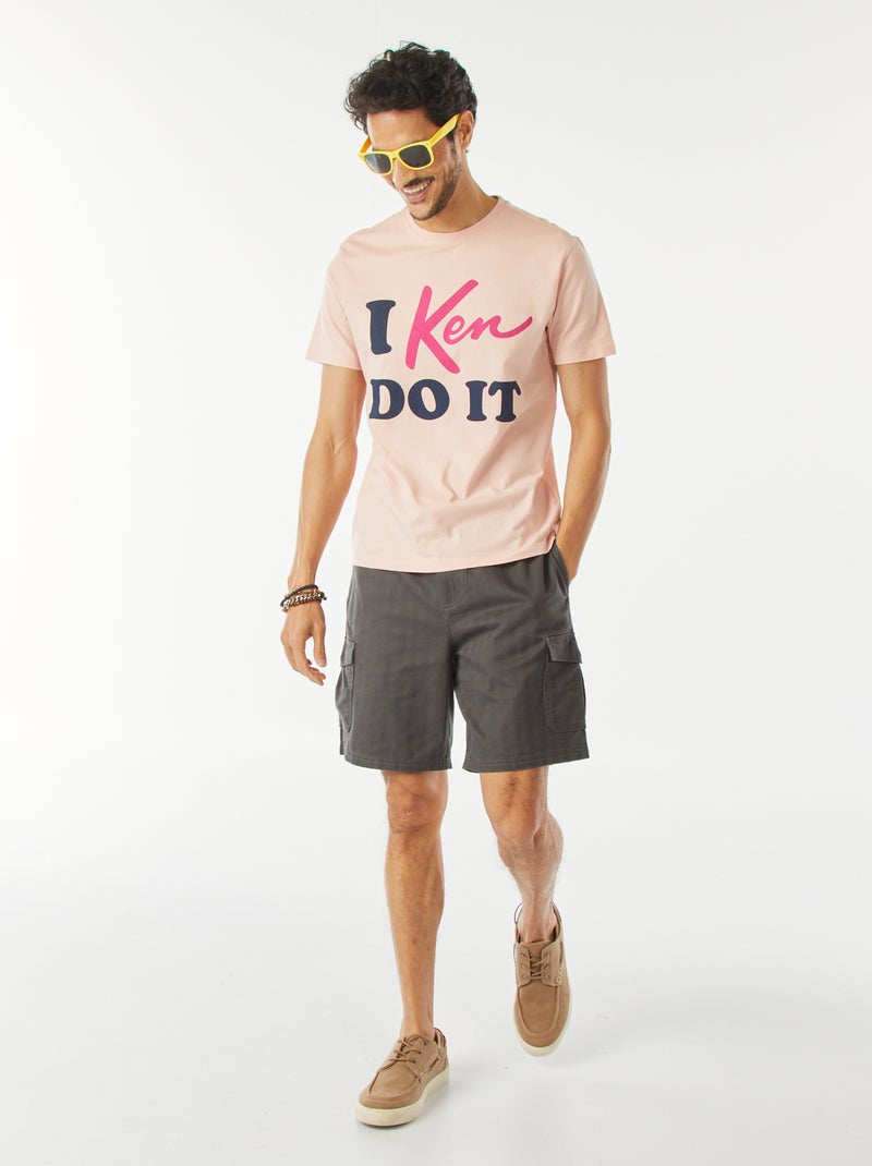 Tee-shirt imprimé message 'Ken' Rose - Kiabi