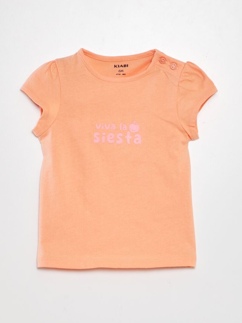 Tee-shirt imprimé message Orange - Kiabi