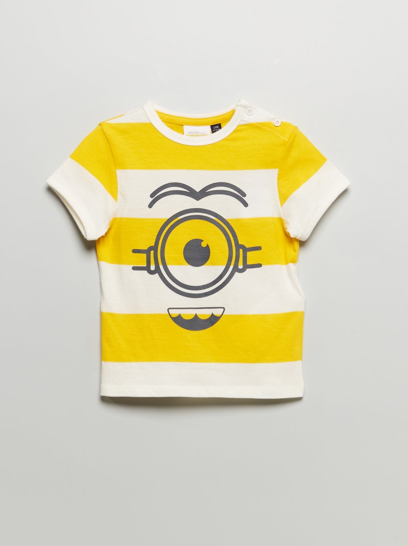 Tee-shirt imprimé 'Minions' Jaune/blanc - Kiabi