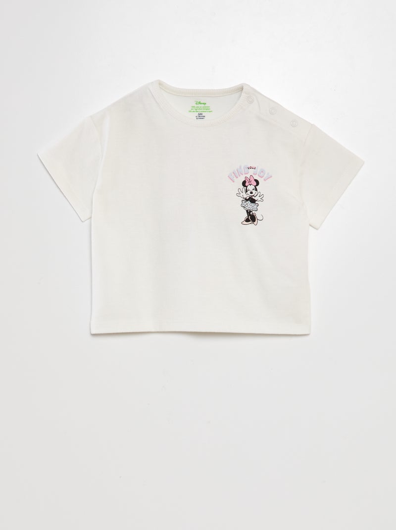 Tee-shirt imprimé 'Minnie' Blanc - Kiabi