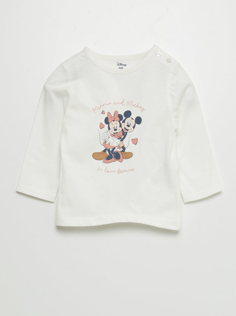 Tee-shirt imprimé 'Minnie' Blanc - Kiabi