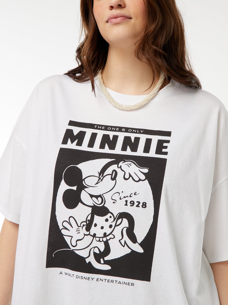 Tee-shirt imprimé 'Minnie' Blanc - Kiabi