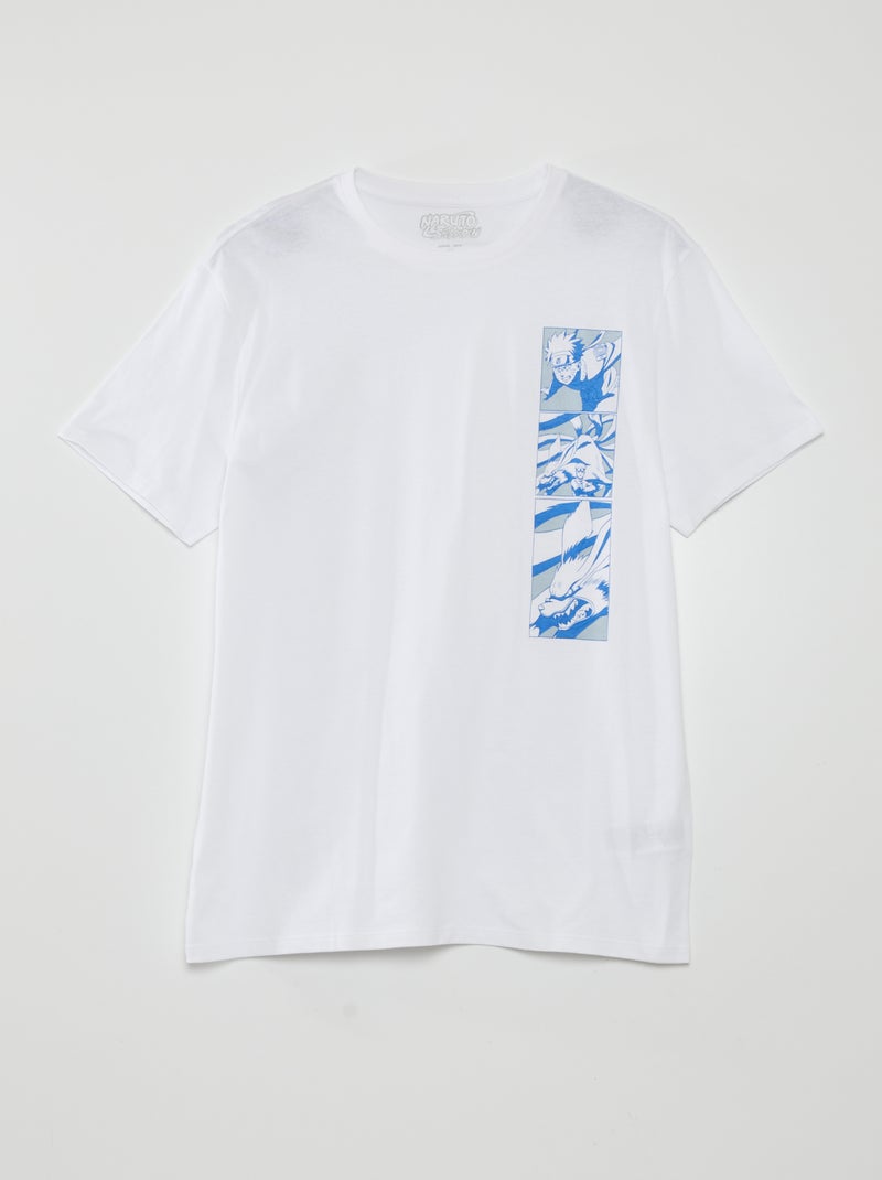 Tee-shirt imprimé 'Naruto' blanc - Kiabi