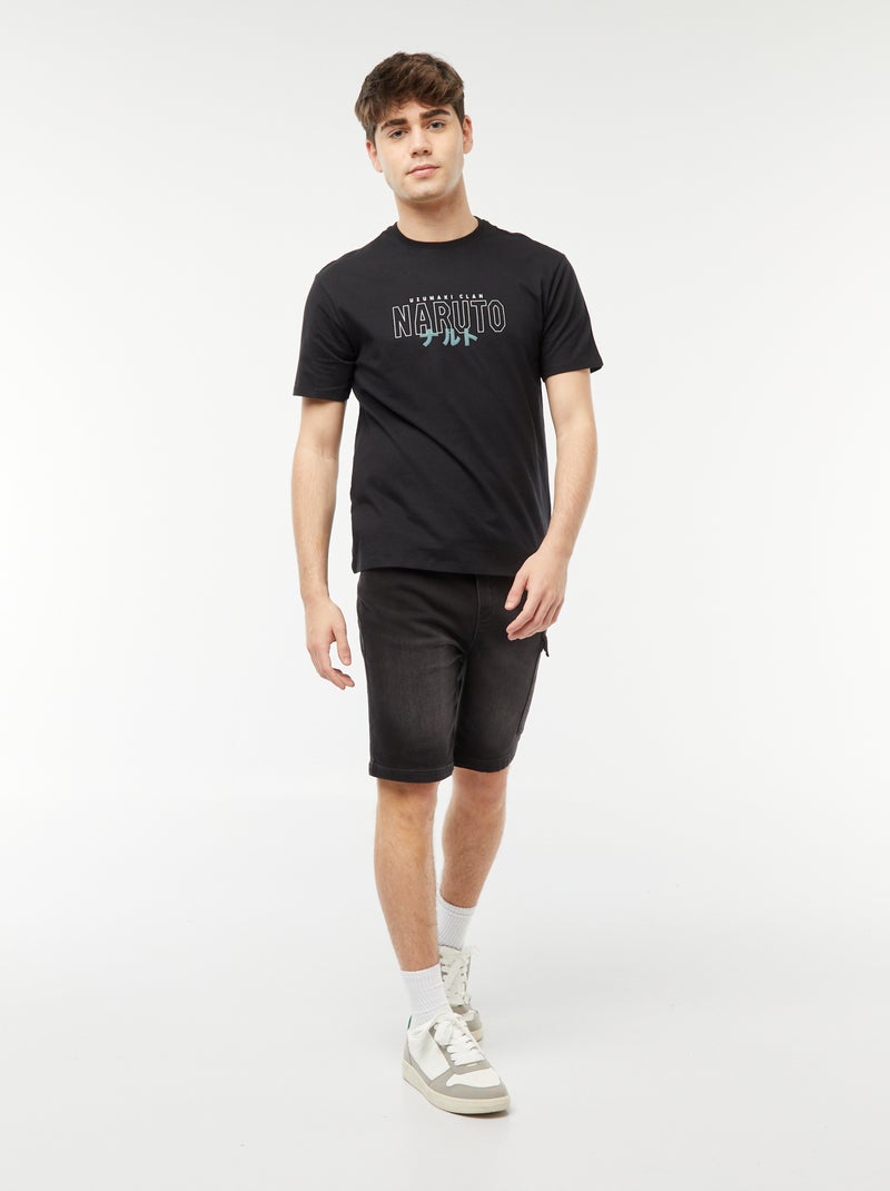 Tee-shirt imprimé 'Naruto' Noir - Kiabi