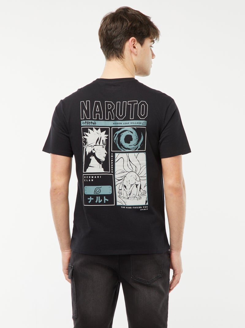 Tee-shirt imprimé 'Naruto' Noir - Kiabi