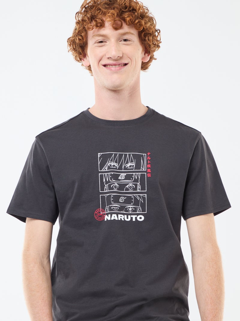 Tee-shirt imprimé 'Naruto' Noir - Kiabi