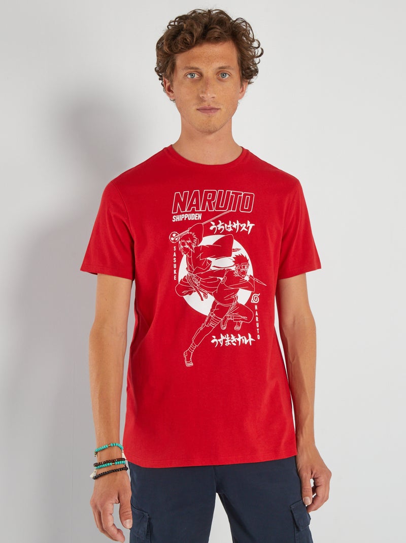 Tee-shirt imprimé 'Naruto' Rouge - Kiabi