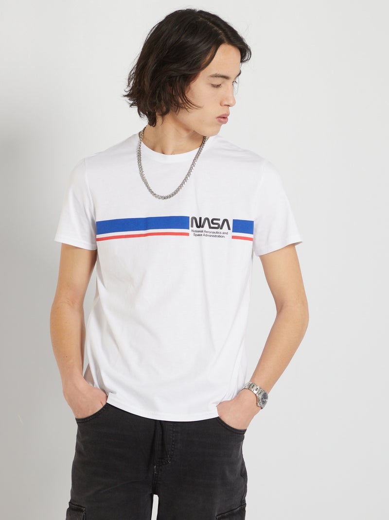 Tee-shirt imprimé 'NASA' blanc - Kiabi