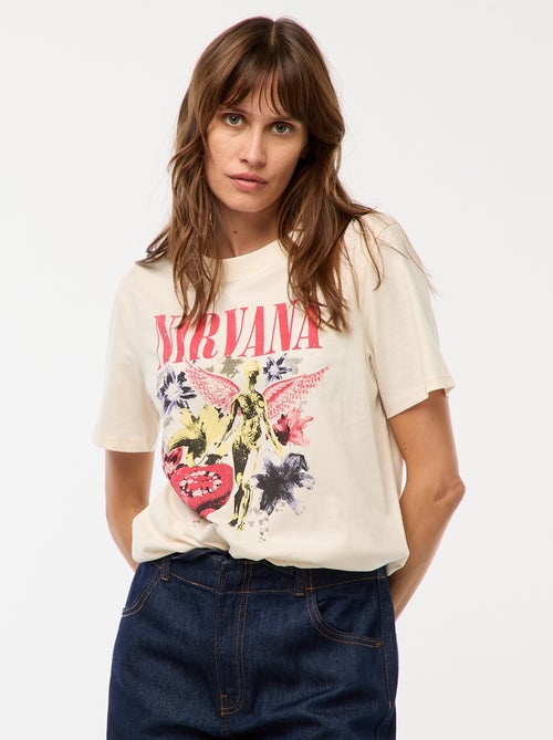 Tee-shirt imprimé 'Nirvana' - Kiabi