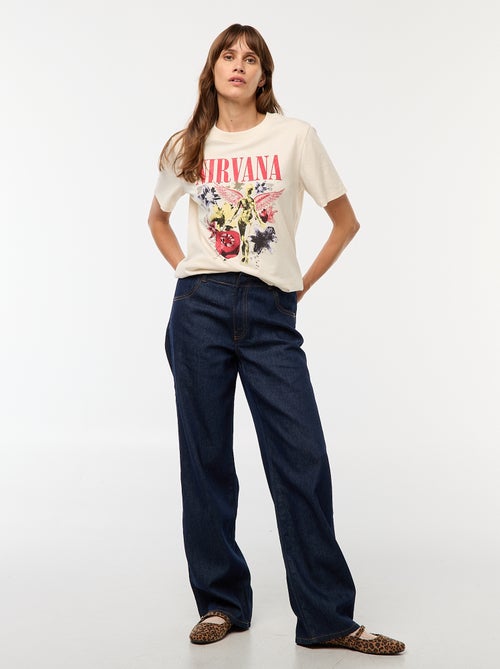 Tee-shirt imprimé 'Nirvana' - Kiabi