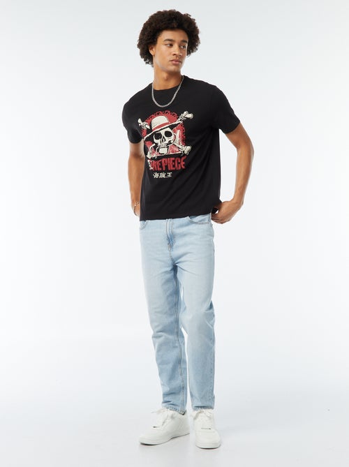 Tee-shirt imprimé 'One Piece' à manches courtes - Kiabi