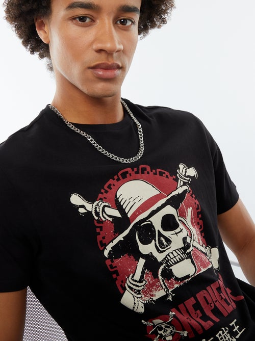 Tee-shirt imprimé 'One Piece' à manches courtes - Kiabi