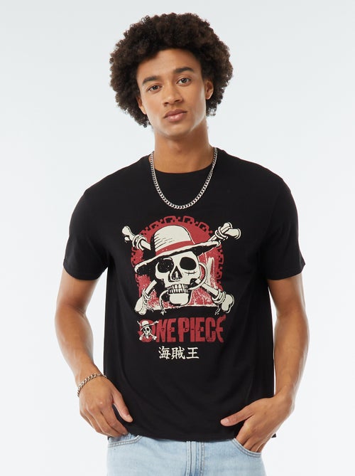 Tee-shirt imprimé 'One Piece' à manches courtes - Kiabi