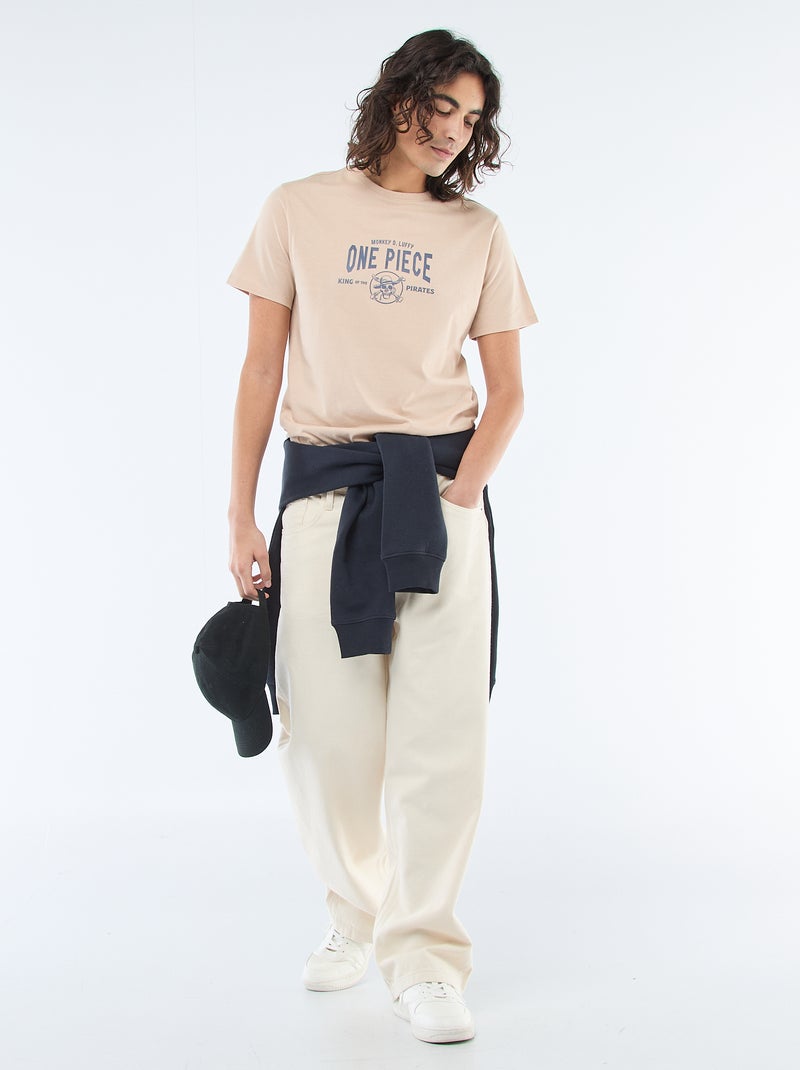 Tee-shirt imprimé 'One Piece' Beige - Kiabi