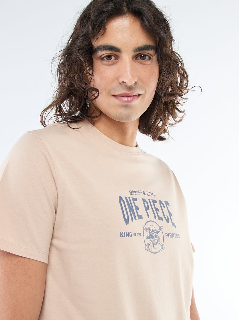 Tee-shirt imprimé 'One Piece' Beige - Kiabi