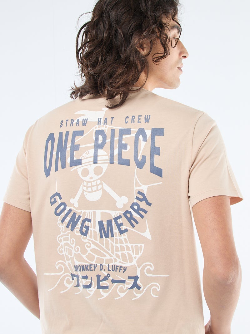 Tee-shirt imprimé 'One Piece' Beige - Kiabi