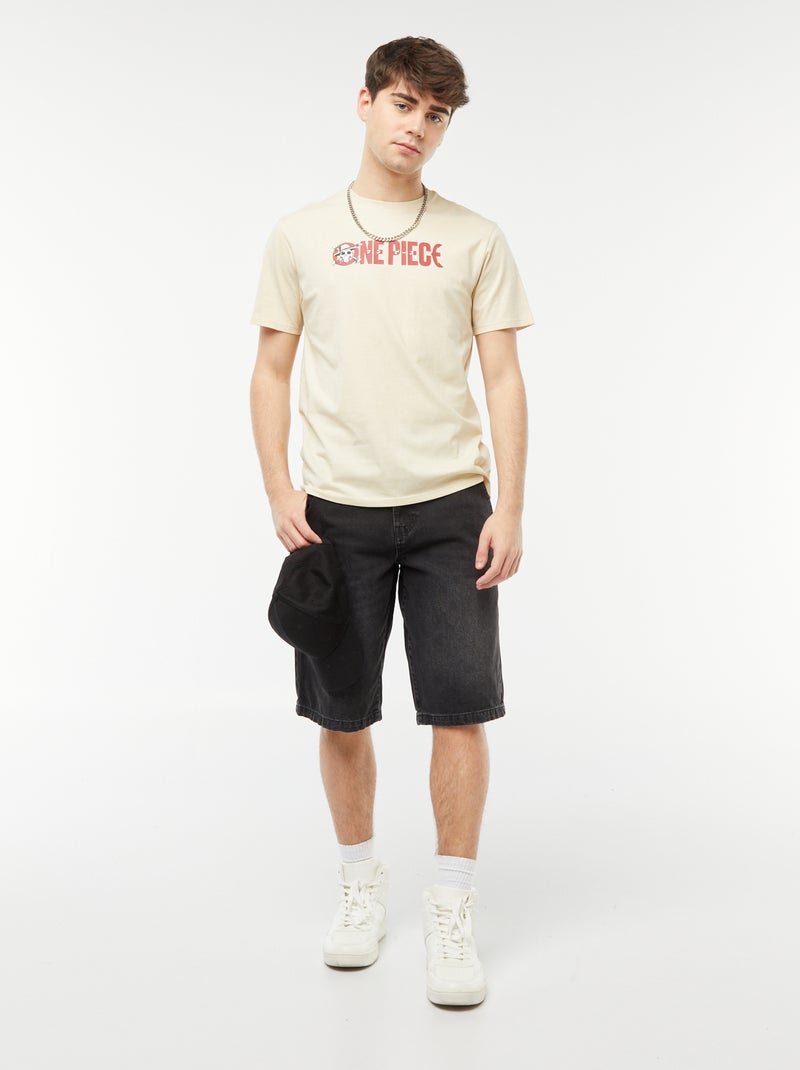 Tee-shirt imprimé 'One Piece' BLANC - Kiabi