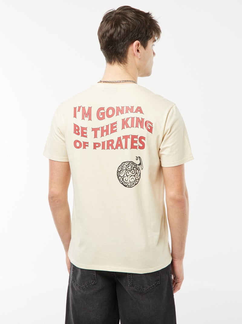 Tee-shirt imprimé 'One Piece' BLANC - Kiabi