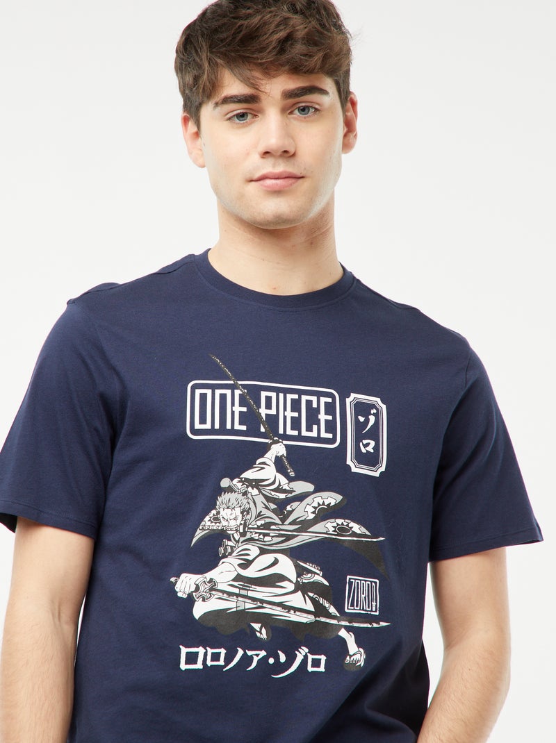 Tee-shirt imprimé 'One Piece' Bleu marine - Kiabi
