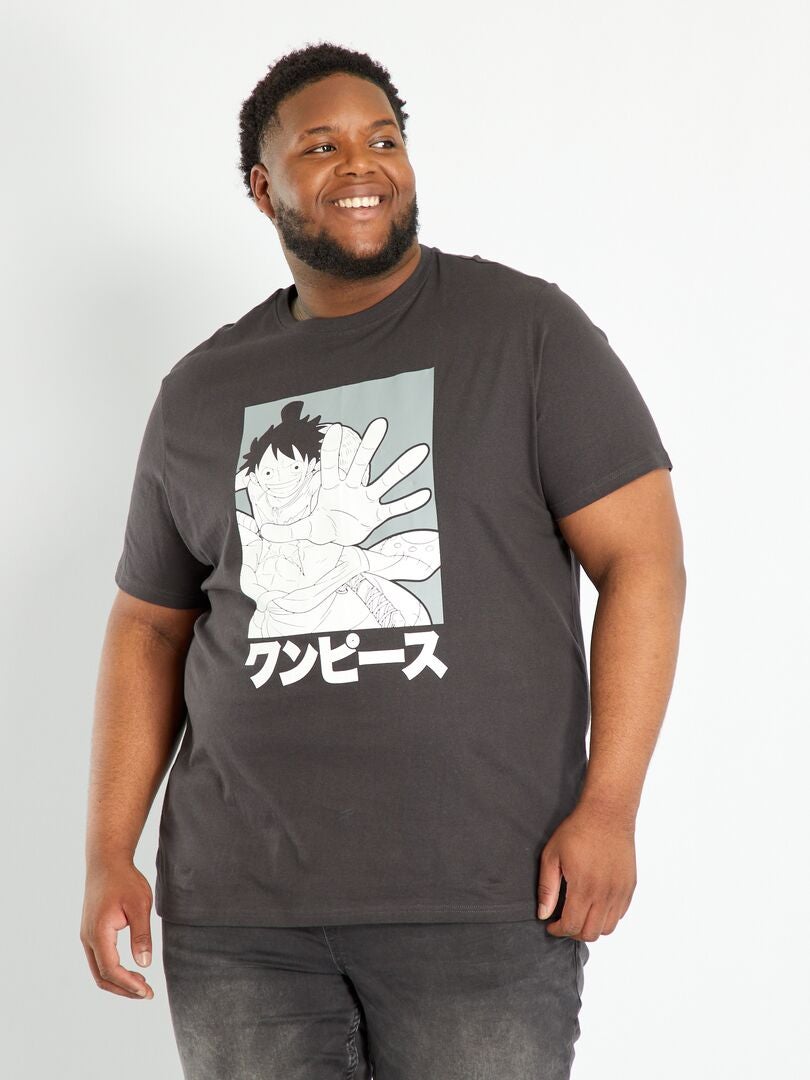 Tee-shirt imprimé 'One Piece' Noir - Kiabi