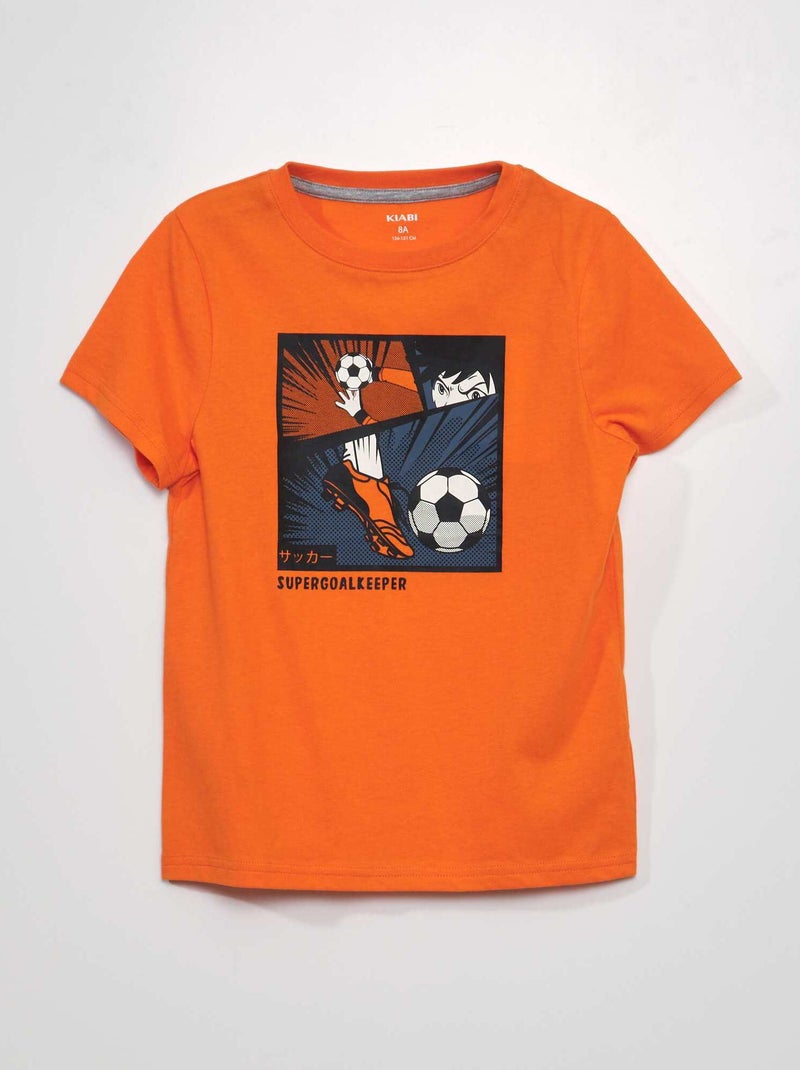 Tee-shirt imprimé Orange - Kiabi