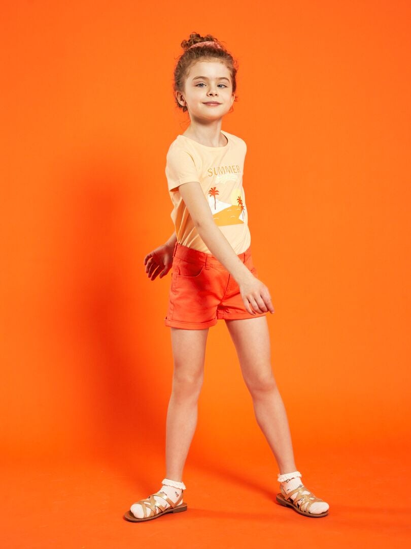 Tee-shirt imprimé Orange - Kiabi