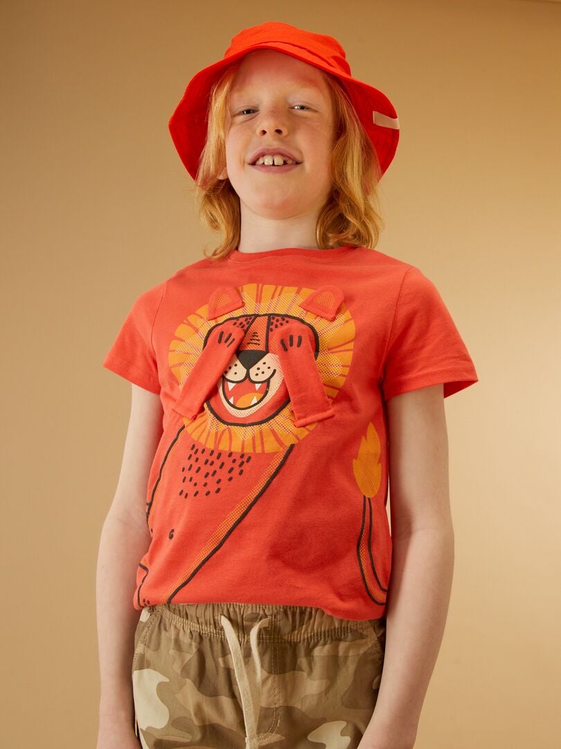 Tee-shirt imprimé Orange - Kiabi