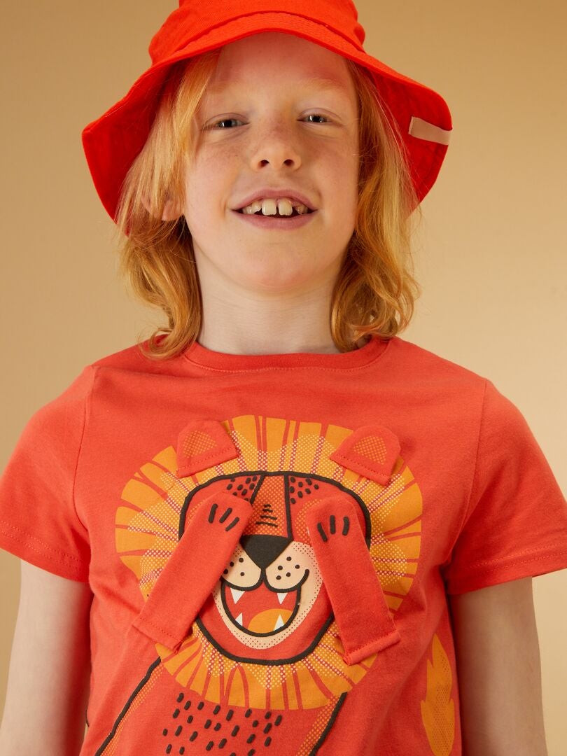 Tee-shirt imprimé Orange - Kiabi