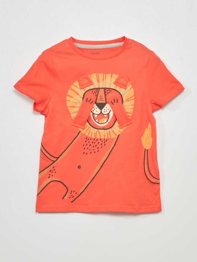 Tee-shirt imprimé Orange - Kiabi