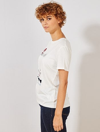 Tee shirt imprimé 'paris' - Kiabi