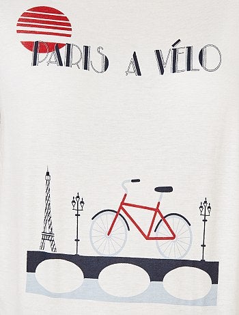 Tee shirt imprimé 'paris' - Kiabi