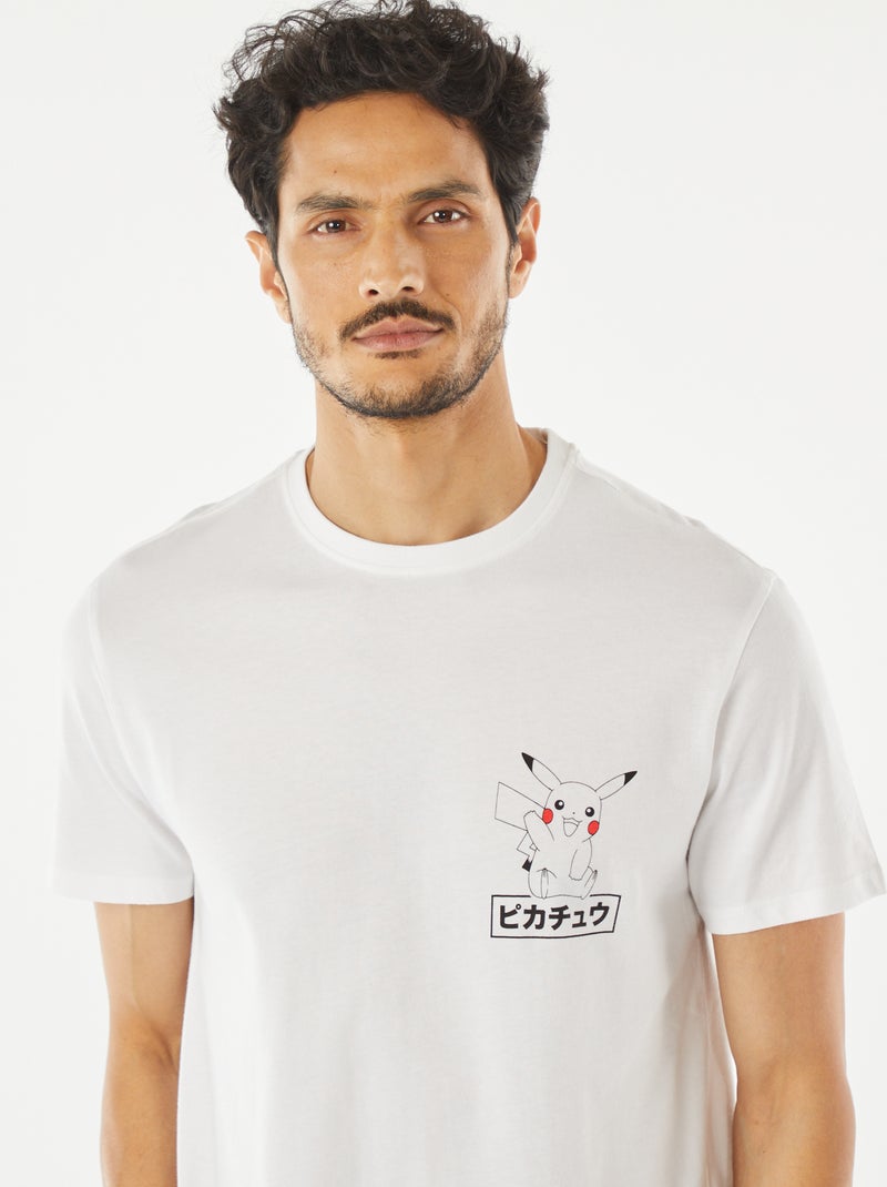 Tee-shirt imprimé 'Pikachu' Blanc - Kiabi