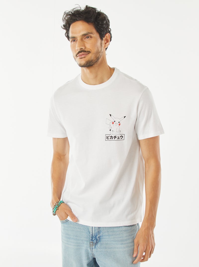 Tee-shirt imprimé 'Pikachu' Blanc - Kiabi