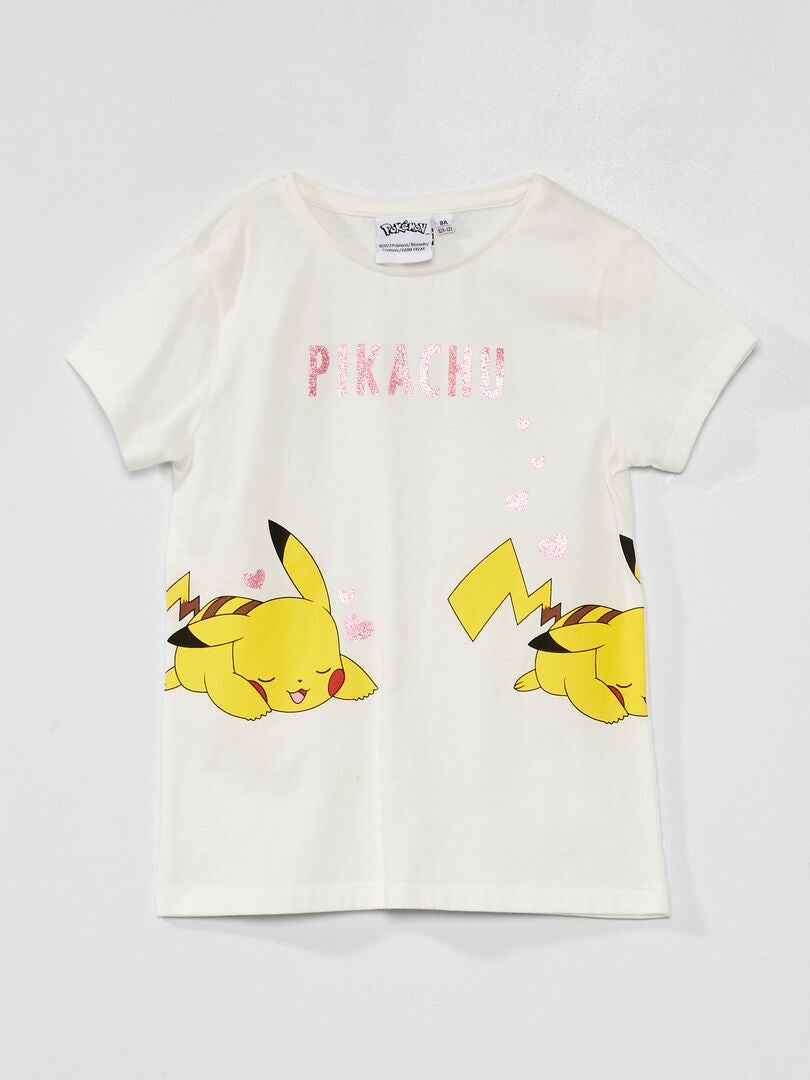 Tee-shirt imprimé 'Pikachu' écru - Kiabi