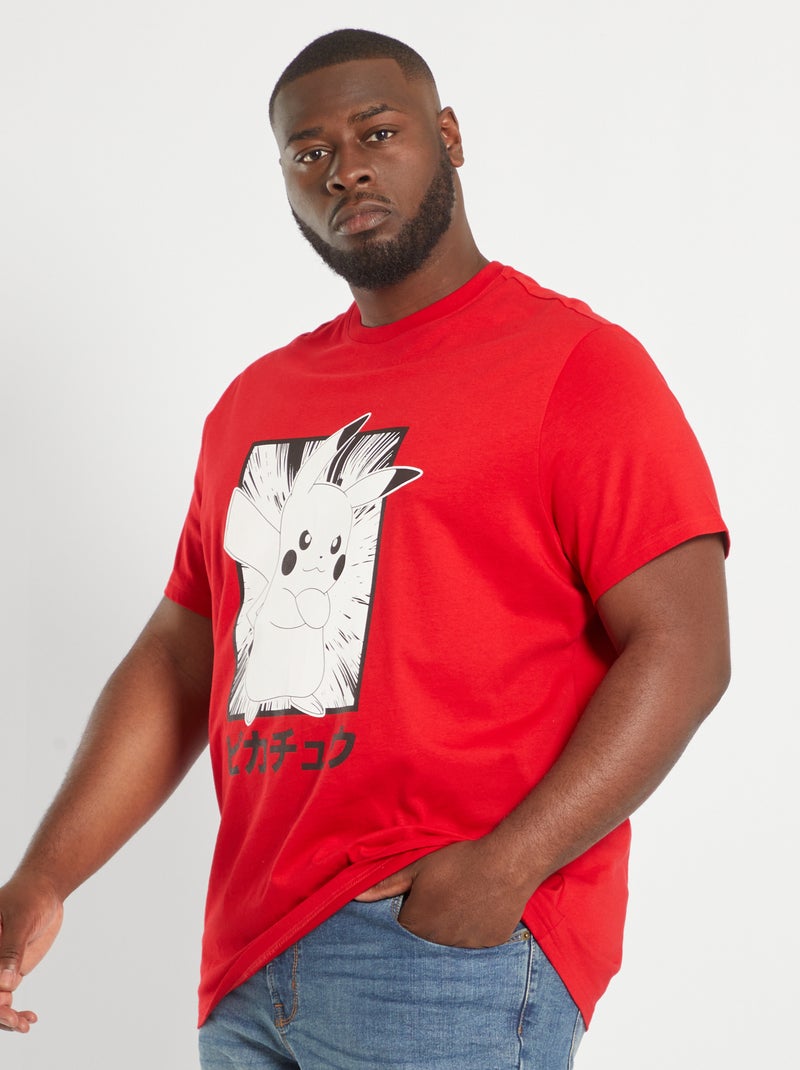 Tee-shirt imprimé 'Pikachu' Rouge - Kiabi