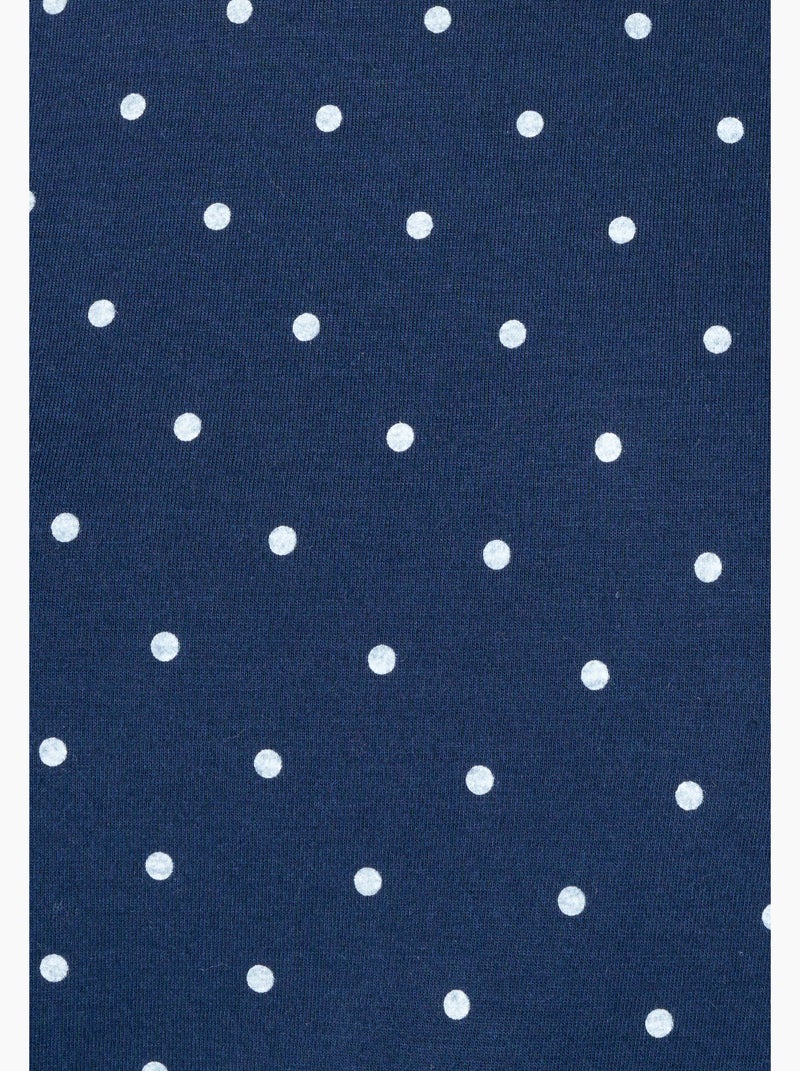Tee-shirt imprimé pois - Happy D. by Damart Bleu - Kiabi