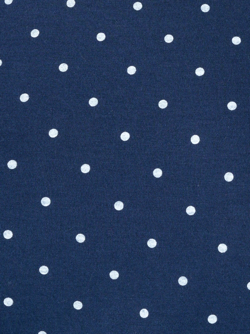 Tee-shirt imprimé pois - Happy D. by Damart Bleu marine - Kiabi