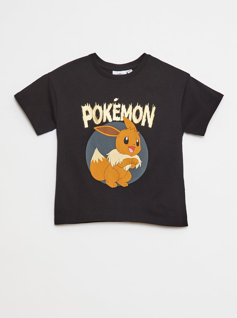 Tee-shirt imprimé 'Pokémon' Noir - Kiabi