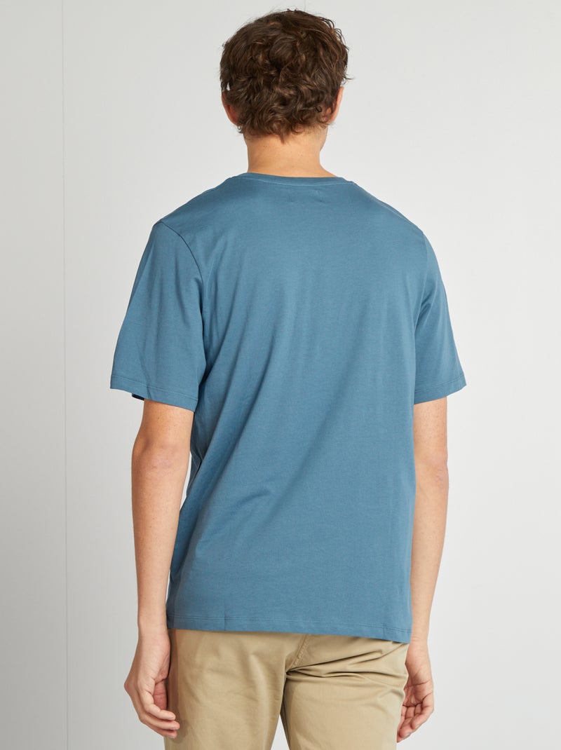 Tee-shirt imprimé 'Produkt' Bleu - Kiabi